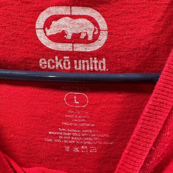 Vintage ECKO UNLTD Shirt Mens Large Red Short Sleeve Cotton Casual Y2K Adult - Picture 7 of 12